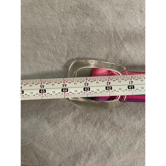 Lake Shore Drive Striped Belt SZ M/L with Acrylic Buckle - Picture 6 of 6